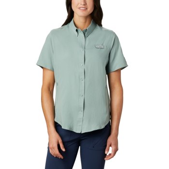 Columbia Overhemd Dames, PFG Tamiami II Short Sleeve LichtGroen, 72YJTPMZS